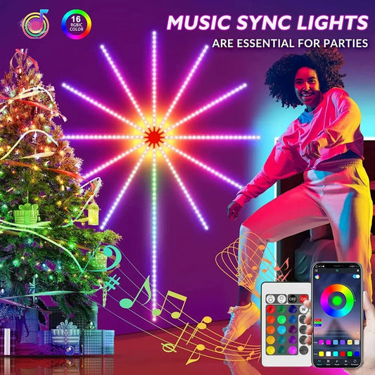 RGB Firework Led Strip Light Bluetooth Smart Neon Strip APP Led Lights Strips Usb 5V Led Strips Christmas Party Home Decor Light