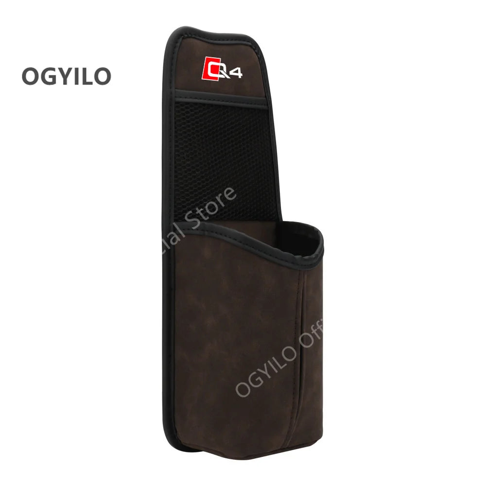 For Audi Q4 Car Seat Back Large Capacity Storage Box Mobile Phone Cup Storage Bag Car Seat Side Storage Pocket for Phone Bottle