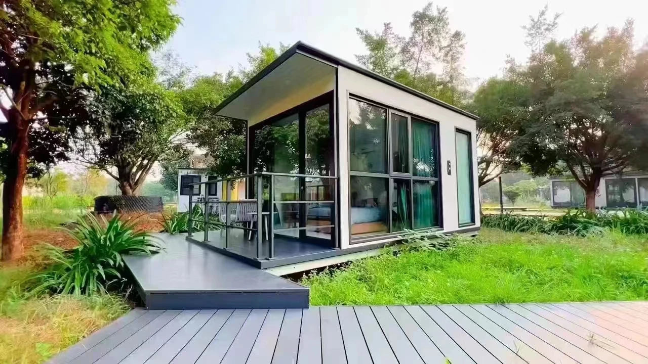 Prefabricated IOT Building automation control Modular for Homestay Capsule Space Carbin Room Prefab Tiny Mobile Smart home villa