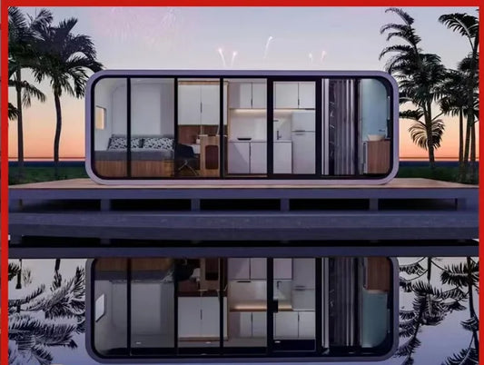 Prefab Family Container IOT House Mobile Home Luxury Prefabricated Building Space capsule carbin Box House