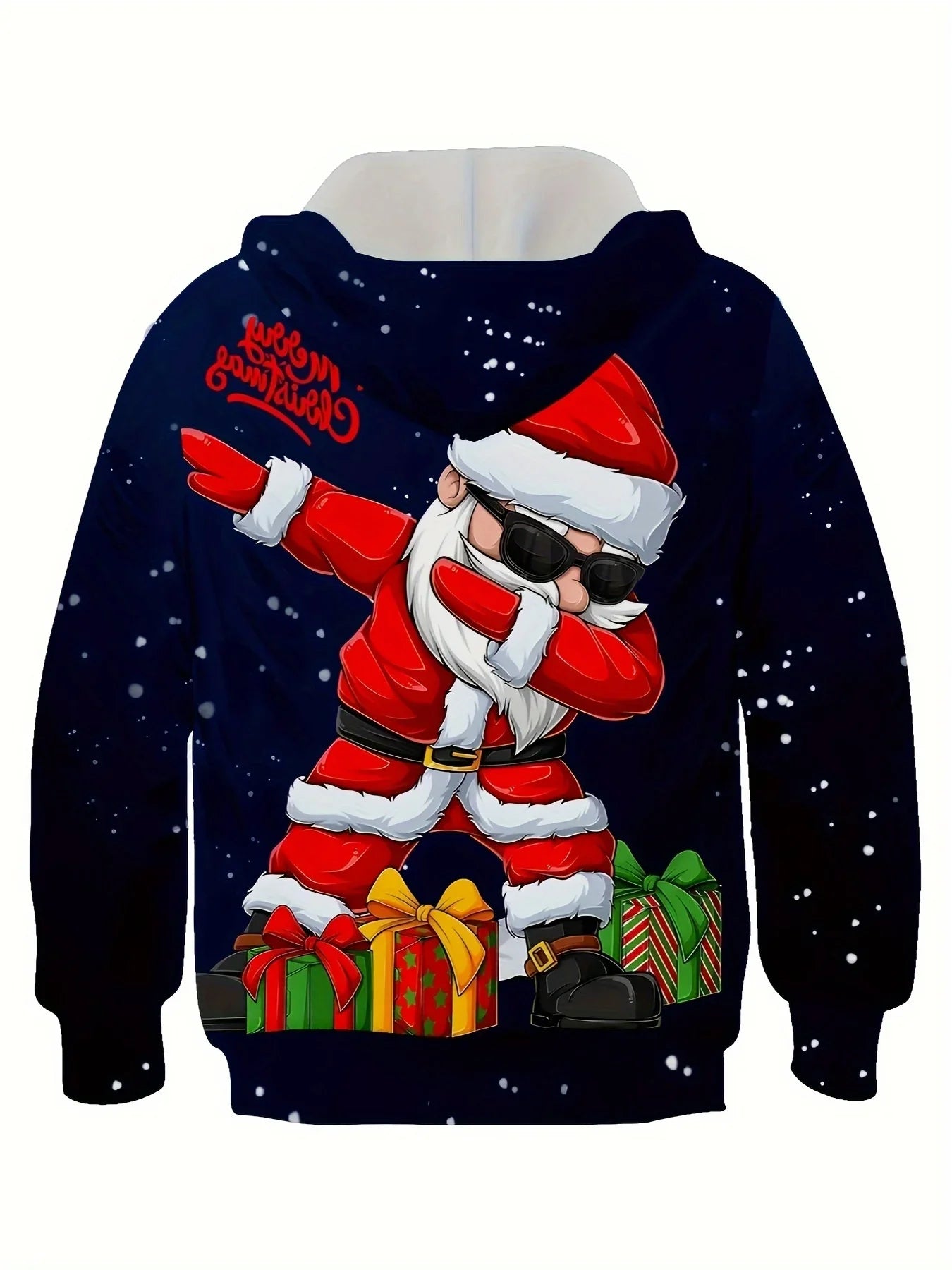 3D Printed Funny Pattern Hoodies Christmas Cool Dancing Santa Long Sleeve Loose Kids Casual Novelty Sweatshirts Autumn Winter