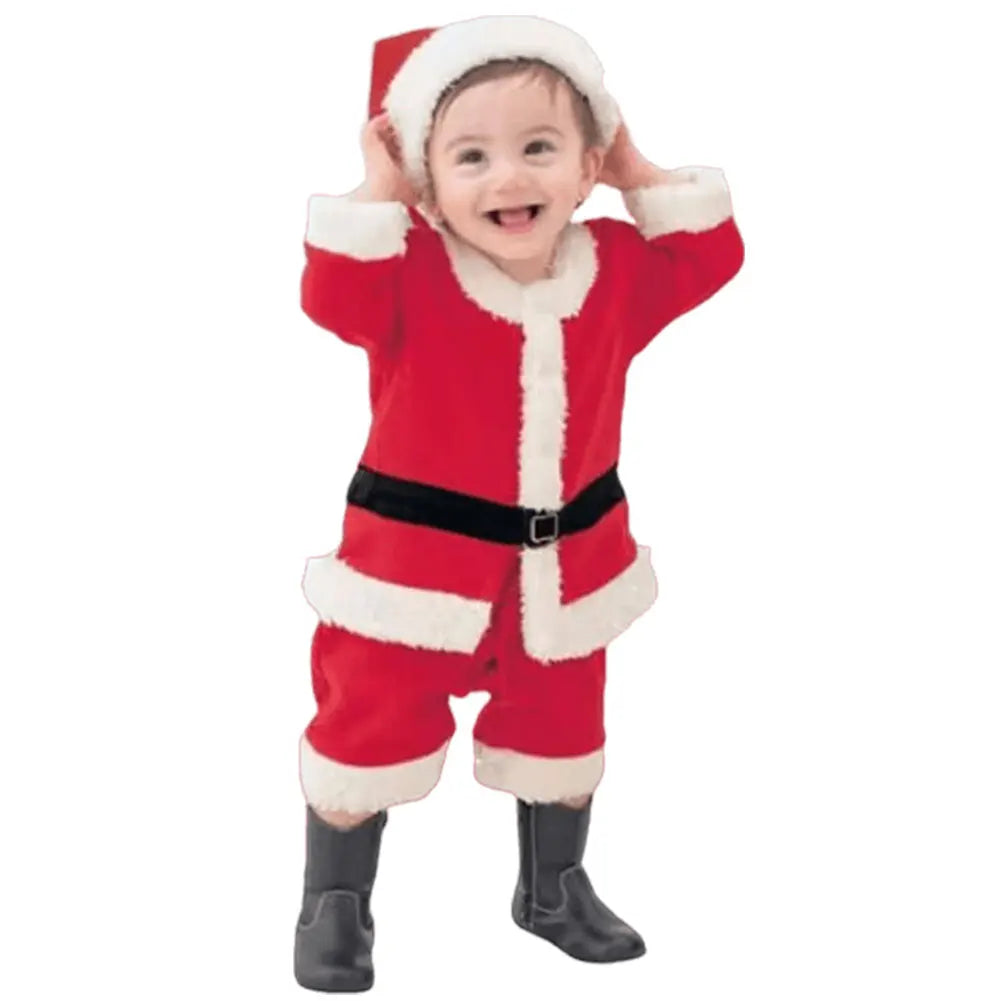 Christmas Kids Santa Claus Costume Lovely Children Santa Suit Cute Santa Claus Cosplay Clothes Xmas Festival Outfit