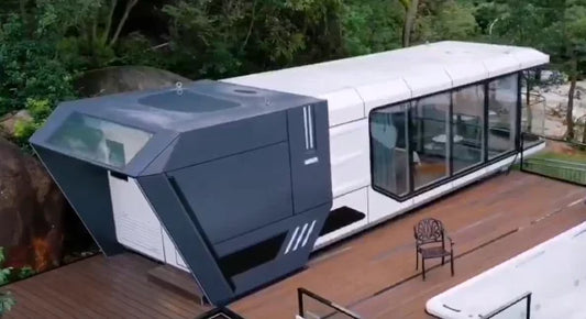 Standard tinted tempered glass window Space cabin prefab capsule container house,anti-theft home stay Pod