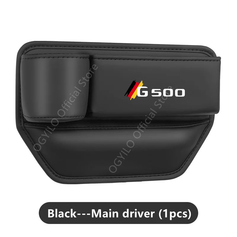 For Mercedes Benz G500 Car Seat Gap Filler Manager Leather Crevice Side Wallet Keys Card Phone Holder Storage Pocket