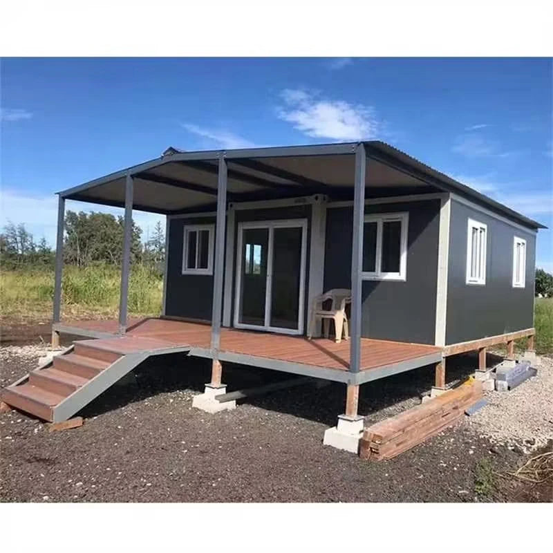 Prefabricated Tiny Container Home 40x20ft, Mobile Expandable Plastic Prefab House for Hotel Booth Office Guard House Shop