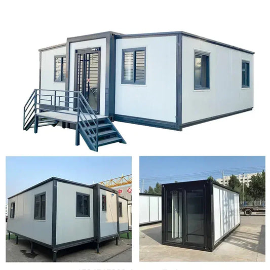 20Ft 40Ft Waterproof Luxury Prefab Villa Mobile Expandable Container House Soundproof Prefabricated Tiny Home 2 3 4 5 Bedroom