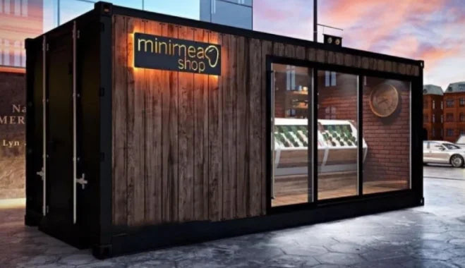 Prefab Container Sunroom Houses, Green Modular Tiny Box Shopping Booth, Mobile Prefab Glass Container House