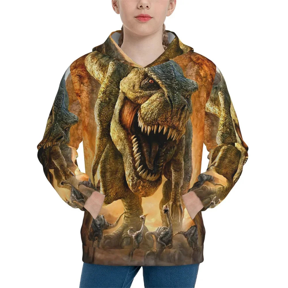3D Printed Funny Pattern Hoodies Christmas Cool Dancing Santa Long Sleeve Loose Kids Casual Novelty Sweatshirts Autumn Winter