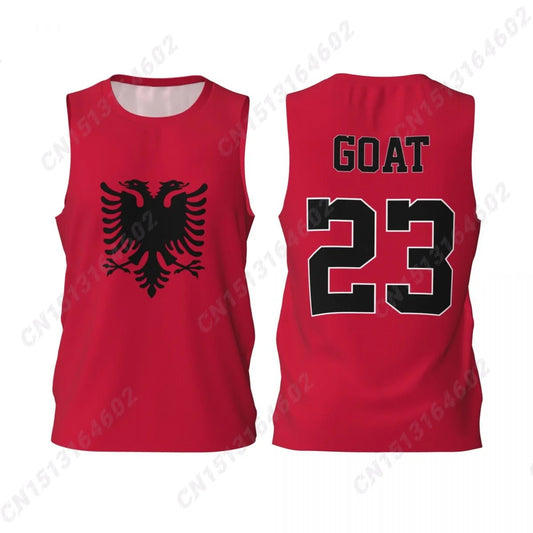 Custom Albania Country Flag 3D Printed Basketball Goat T Shirt Men Summer T-shirt For Running Fitness For Gift