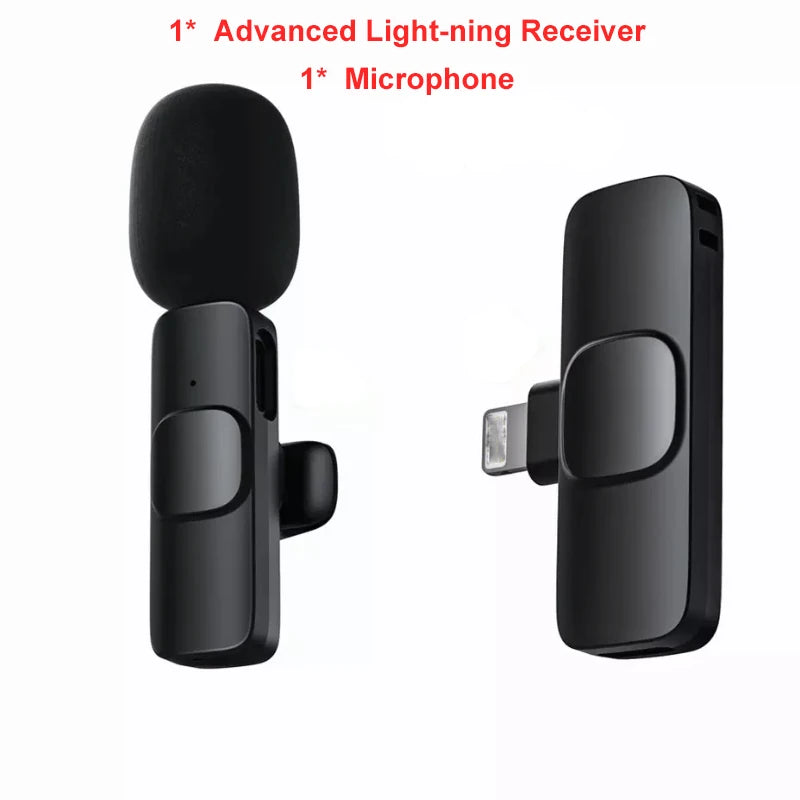 Wireless Lavalier Microphone Portable Audio Video Recording Mic For IPhone Android Mobile Phone Live Broadcast Game Microfonoe