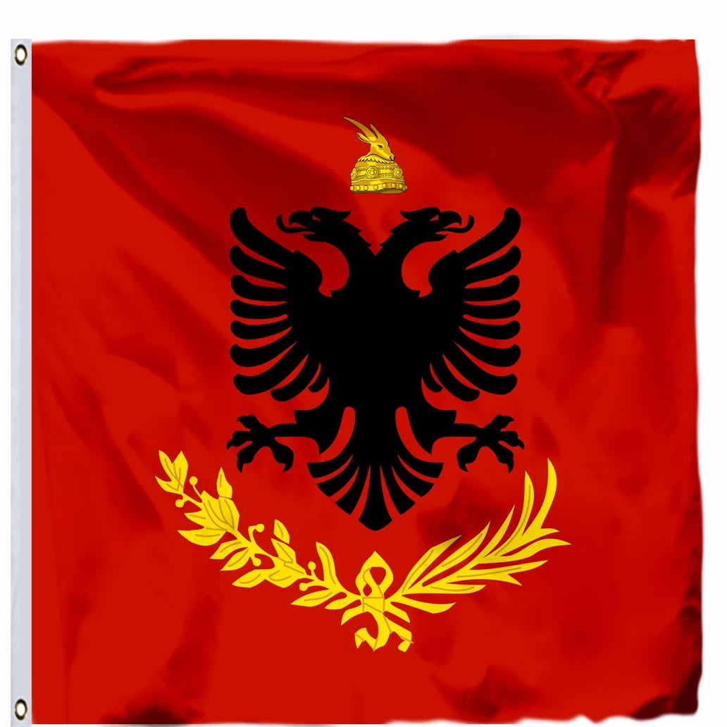 Albania Variation Albanian Royal Army Flag Mercurio Bua 4x4ft Princess House Wied 120x120cm Mahmut Pasha Bushatli 1769 Banner