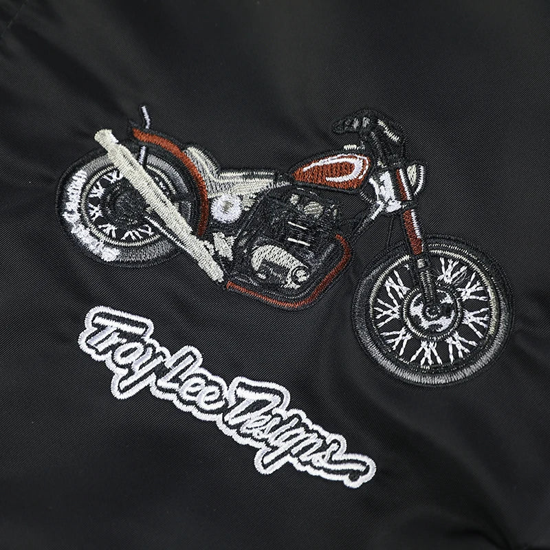 New men's bomber jacket spring and autumn original motorcycle embroidery letter coat fashion streetwear  outdoors men's clothing