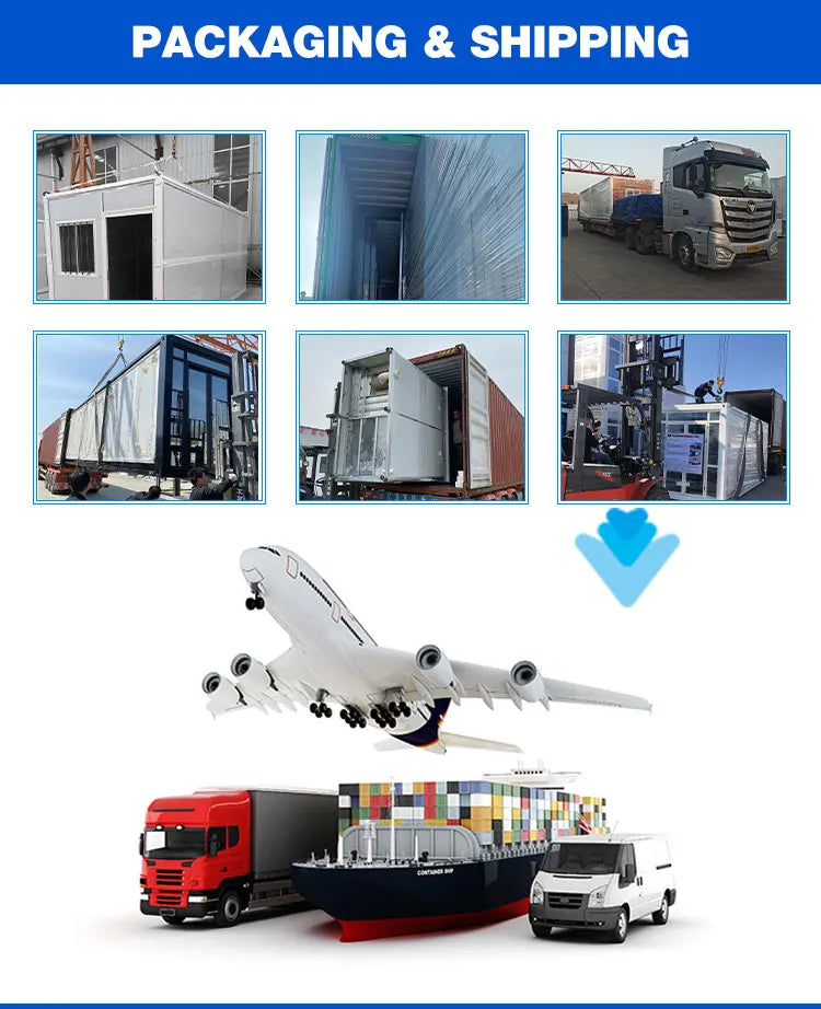 Prefabricated Tiny Container Home 40x20ft, Mobile Expandable Plastic Prefab House for Hotel Booth Office Guard House Shop